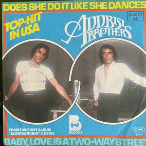 ADDRISI BROTHERS / Baby, Love Is A Two Way Street 7inch Stuts Feat. Punpee 夜を使いはたして ネタ
