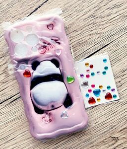 【新品・未使用】iPhone スマホケース　スマホ　パンダ　ピンク　アイフォン　動物　かわいい　クリスマス　プレゼント