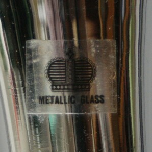 ★METALLIC GLASS メタリックグラス ３個セット ビアグラス 一口ビールグラス 経年保管品★の画像3