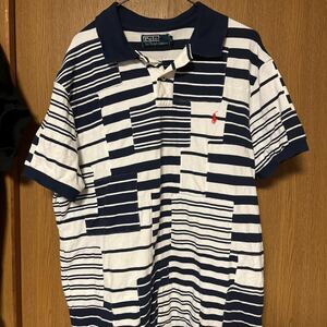 POLO RALPH LAUREN ラルフローレン パッチワーク　ポロシャツ　LL