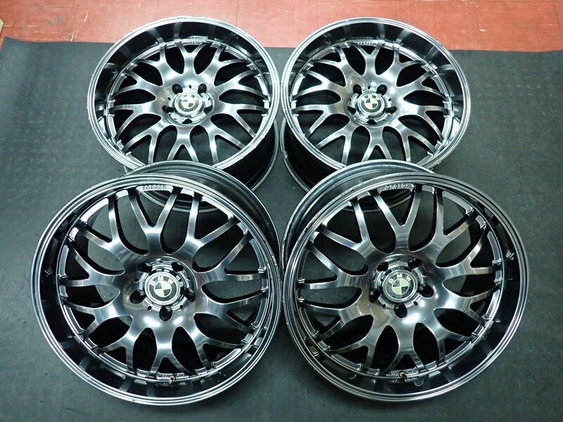 GM0173【送料無料19インチ】4本 IWC SPORT RS-1 中古アルミホイール FORGED 鍛造 BMW車にぜひ ■19&#215;8.5J 9.5J 120/5H ET20■