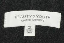 新品 BEAUTY&YOUTH UNITED ARROWS ユナイテッドアローズ ショール ダブル フェイス マッキノーコート ブラック ラグラン L ウール_画像6