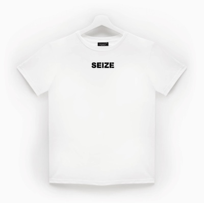 ハイストリート系ファッションブランド「SEIZE MODE of TOKYO」ST107 I Walk Slowly Tシャツ ユニセックス ホワイト Lサイズ