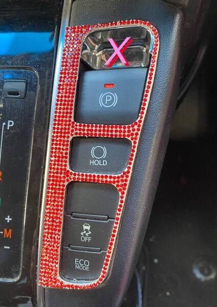 2ASRD★新品★トヨタ ALPHARD アルファード 30系 前期 後期★純正 シフトゲート用 レッドストーン ステッカー★カスタマイズ キラキラ