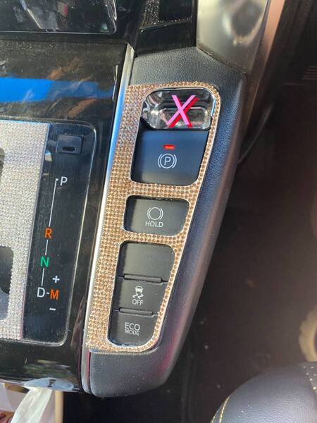 2ASGD★新品★トヨタ ALPHARD アルファード 30系 前期 後期★純正 シフトゲート用 ゴールドストーン ステッカー★カスタマイズ キラキラ