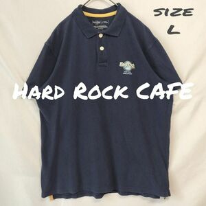 【Hard Rock CAFE】ハードロックカフェ ポロシャツ ロゴ刺繍