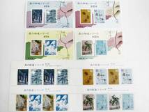 日本切手 奥の細道シリーズ 小型シート 切手シートタイトルあり4枚 奥の細道スタンプ帳 全10集全セットあり スタンプ帳消印有 kd_画像6