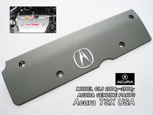 アコードCL7CL9【ACURA】アキュラTSX純正イグニッションカバーUSプレート(K24A.K20A)/USDM北米仕様ホンダ黒色エンジンカバーAマーク付きUSA