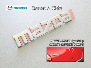 デミオDE【MAZDA】マツダ2純正エンブレム-リアMAZDA文字/USDM北米仕様DEMIO海外USAバックドア用バッジ米国MAZDA2