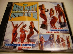 2CD Mega Party Power Mix '98/Men In Black,Samba De Janeiro,Do Ya Think I'm Sexy等