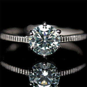 1ct モアサナイト sv925 リング 指輪 moissanite〔 天然石 パワーストーン アクセサリー 〕