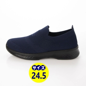  fly knitted sneakers slip-on shoes sneakers new goods [22537-NAV-245]24.5cm walk interior put on footwear 