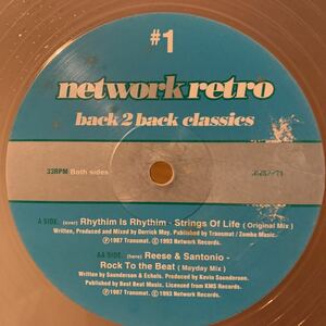 [ Rhythim Is Rhythim / Reese & Santonio - Network Retro #1 - Back 2 Back Classics - Network Records NWKBBT1 ] Derrick May