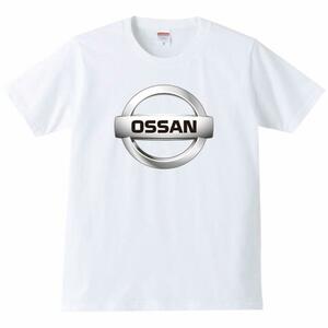 【送料無料】【新品】OSSAN おっさん Tシャツ パロディ おもしろ プレゼント メンズ 白 Lサイズ