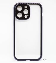 ダブルロック パープル iPhone 14 Pro Max ケース レンズ保護一体 アルミ合金 フィルム不要ケース 両面ガラスケース_画像9