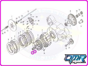 【新品】乾式用 クラッチロックナット＆ワッシャーセット 90241-KV3-780 90432-121-000