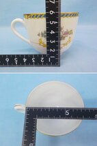 ◆洋食器 オールドノリタケ Noritake カップ＆ソーサー フラワーブーケ 2客セット 1912年頃 ヤジロベー印 金彩 日本陶器 大正 アンティーク_画像8