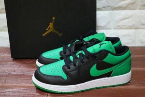 新品 23.5㎝ NIKE ナイキわAIR JORDAN 1 LOW (GS) エアジョーダン1 ロー GS グリーン　ブラック　緑　黒