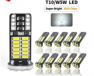 超爆光！20個セット キャンセラー内蔵 T16 T10 LED ルームランプ ポジション ナンバー灯 バックランプ ホワイト 3014 34smd /34