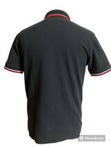美品 英国製 FRED PERRY フレッドペリー ライン入 ポロシャツ 36 黒赤 イングランド メンズ xpv_画像2
