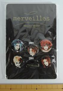 ☆A304■MALICE　MIZER　マリスミゼル　缶バッジ　６個セット■GAKUTO/merveilles　未使用