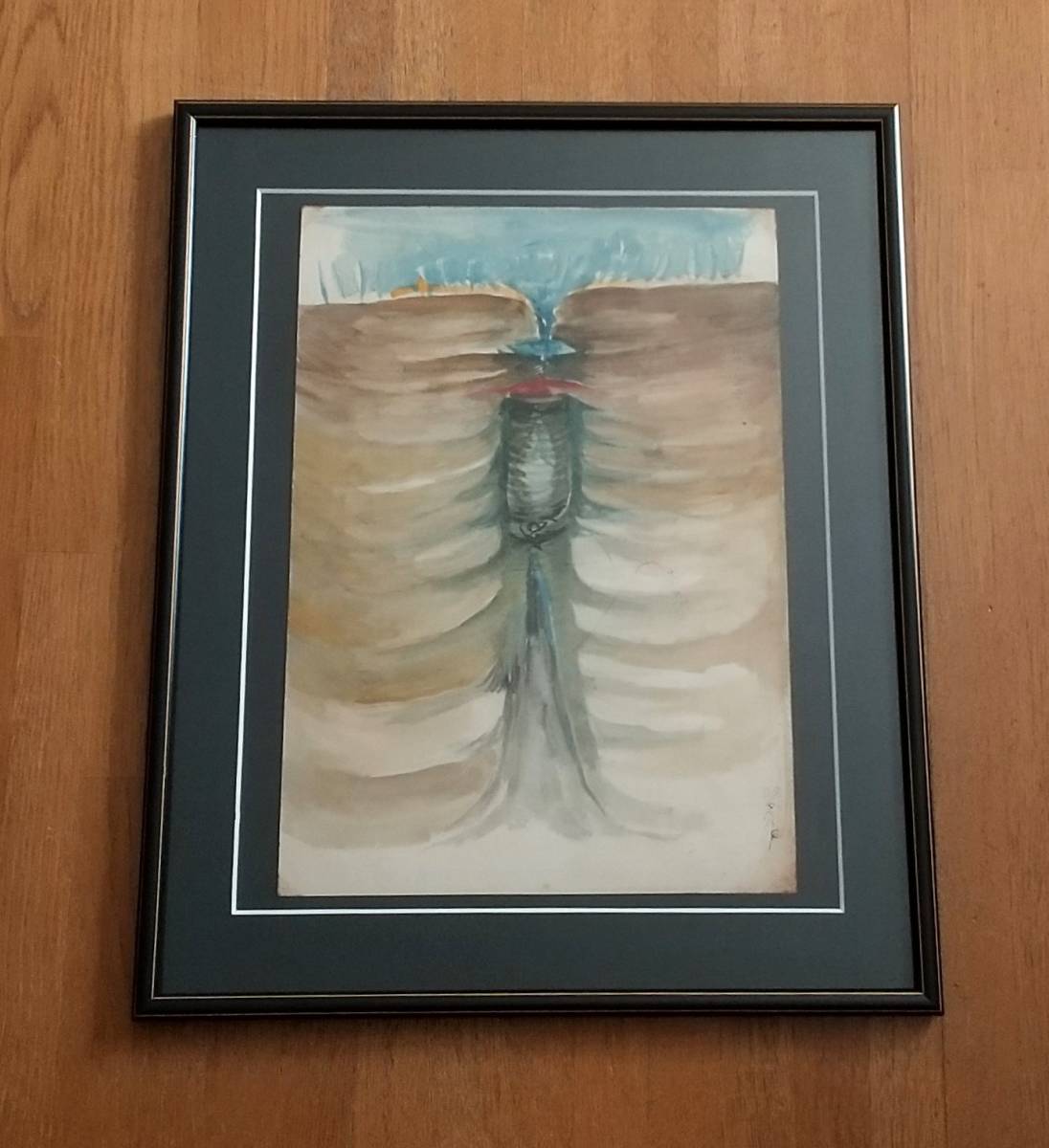 Ryo Hirano Study 4 Touche Knife Part Watercolor One-of-a-kind Framed [Authenticity Guaranteed] Ryo Hirano, painting, watercolor, abstract painting