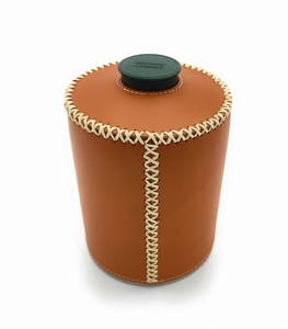 0292 470g OD can cover leather Brown jpy pillar type outdoor camp 