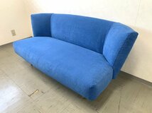 【美品】IDEE KAI SOFA イデー カイソファ 2Pソファ 16万 ターコイズブルー アームレス コンパクトソファ_画像3