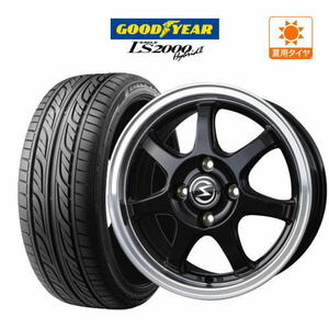 サマータイヤ ホイール 4本セット BADX エスホールド S-7S グッドイヤー イーグル LS2000 ハイブリッド2 165/55R15