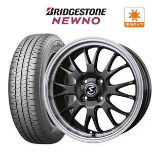 サマータイヤ ホイール 4本セット エスホールド S-8M BRIDGESTONE ニューノ 155/65R14