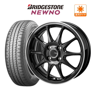 サマータイヤ ホイール 4本セット モンツァ JP STYLE R10 BRIDGESTONE ニューノ 155/65R13