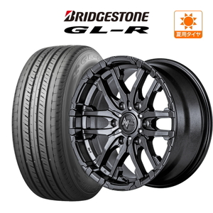 200系 ハイエース ホイール 4本セット MID ナイトロパワー M26 クロスファング BRIDGESTONE GL-R 215/60R17 キャラバン