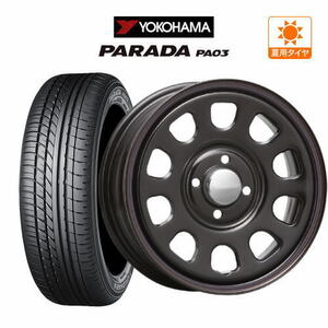 サマータイヤ ホイール 4本セット MLJ デイトナ SS YOKOHAMA パラダ PA03 165/55R14