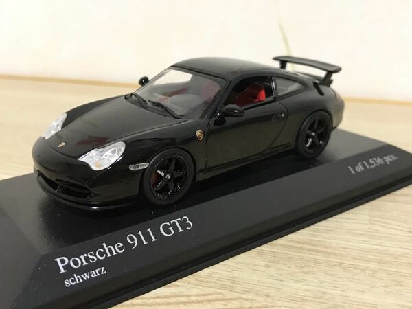 送料無料　1/43 ミニチャンプス ポルシェ 911 GT3 ブラック　カスタムミニカー 改造車 minichamps PORSCHE CUSTOM BLACK