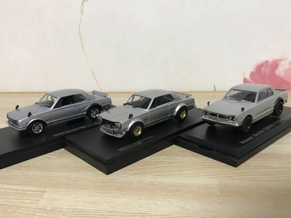 送料無料　1/43 日産 スカイライン 2000 GT-R KPGC10 ハコスカ ミニカーセット 京商 国産名車コレクション KYOSHO 旧車 街道レーサー