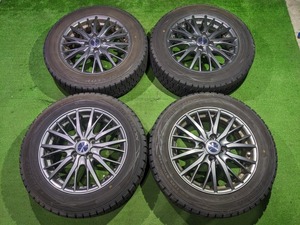 2019年 スタッドレス DUNLOP WINTERMAXX WM01 175/65R15 84Q Weds ravrion 15 5.5J +42 PCD100 4H アクア ヴィッツ フィット 等 C509A