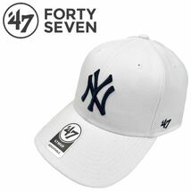 47 フォーティセブン ブランド キャップ 帽子 MVP17WBV ヤンキース ホワイト 野球帽 メンズ レディース 47BRAND YANKEES MVP 新品_画像1