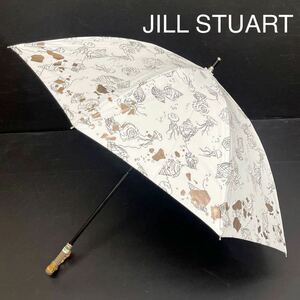 新品52122 JILL STUARTジルスチュアート ＊オフホワイトシェルプリント サマーシールド プチグラン1級遮光晴雨兼用日傘雨傘　遮熱遮光遮蔽