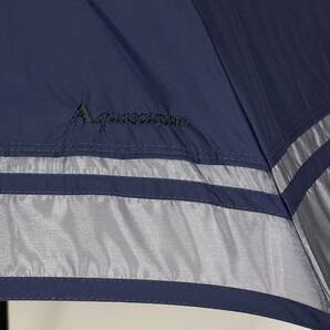 新品52074アクアスキュータム Aquascutum＊紺ネイビー オーガンジー サマーシールド 1級遮光晴雨兼用日傘 プチグラン 遮光遮熱遮蔽の画像2