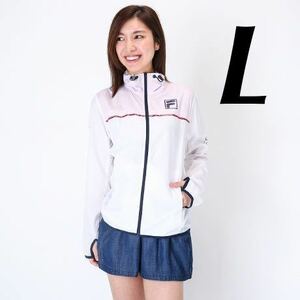 Новый 61259 Fila Fira L Size White x светло -розовая помощь Полная застежка на молнии