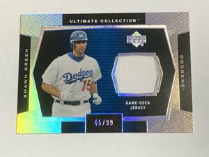 SHAWN GREEN 2003 UD UPPER DECK ULTIMATE COLLECTION GAME USED JERSEY /99 DODGERS