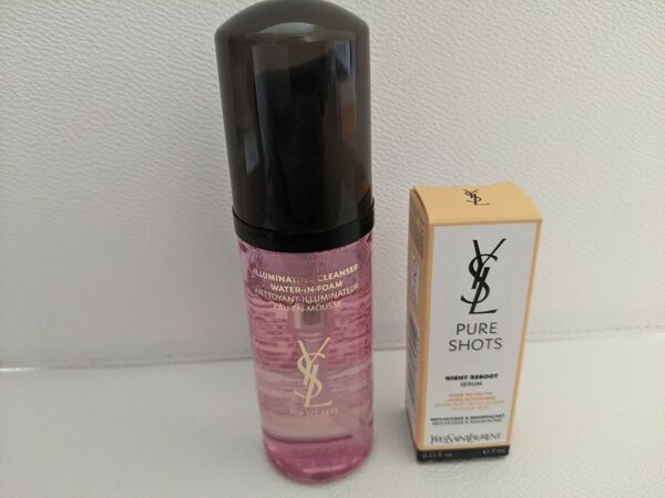 【YSL イヴ・サンローラン】トップ シークレット イルミネイティング クレンザー50ml・ピュアショット ナイトセラム7ml