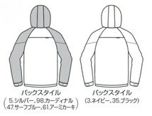 バートル 9515 フーディジャケット 47/サーフブルー Sサイズ 春夏用 9511シリーズ パーカー 長袖 制電 形態安定 吸汗速乾 作業服 作業着_画像4