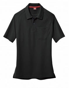 バートル 105 半袖ポロシャツ マイクロハニカムメッシュ ブラック Lサイズ 吸汗速乾 作業服 作業着