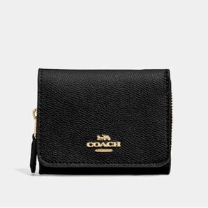 期間限定お値下げ中！　COACH 三つ折り財布 スモール トライフォールド ウォレット ブラック コーチ 黒