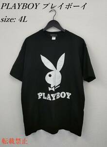 PLAYBOY プレイボーイ　Tシャツ 4L ブラック　半袖