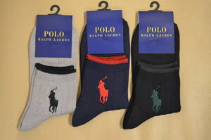  new goods unused tag attaching man POLO RALPH LAUREN Polo Ralph Lauren teka Polo pattern short socks 3 pairs set free shipping 