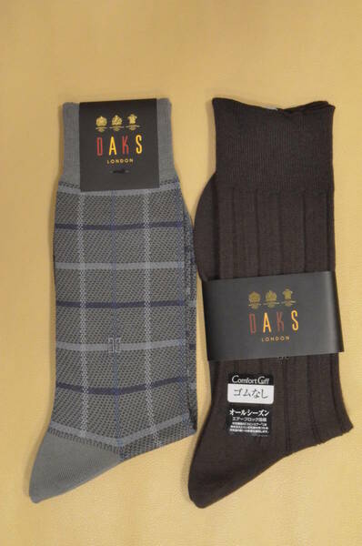 新品　未使用　タグ付き　 男性　DAKS　LONDON 　 ダックス　　2足組　ソックスセット 　 　特価 　　　送料無料