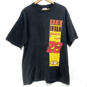 ■ 90s ビンテージ USA製 Hanes ヘインズ ” ERNIE IRVAN #28 ” アーニー・アーヴァン シングルステッチ Tシャツ 黒 XLARGE レーシング ■