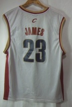 ●ReebokリーボックNBA Cleveland CAVALIERSキャバリアーズ JAMES#23バスケユニフォーム/古着アメカジメッシュタンクバスケL_画像3